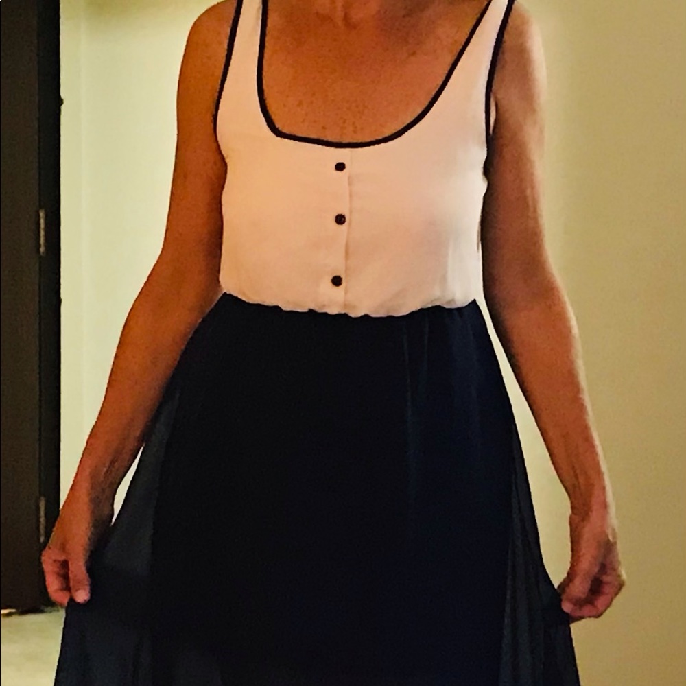 Seduction white and dark blue small size dress